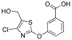 2-(3-CARBOXYPHENOXY)-4-CHLORO-5-THIAZOLEMETHANOL Struktur