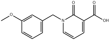 1-(3-methoxybenzyl)-2-oxo-1,2-dihydropyridine-3-carboxylic acid Struktur