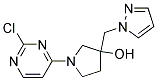 1-(2-chloropyrimidin-4-yl)-3-(1H-pyrazol-1-ylmethyl)pyrrolidin-3-ol Struktur