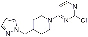 2-chloro-4-[4-(1H-pyrazol-1-ylmethyl)piperidin-1-yl]pyrimidine Struktur