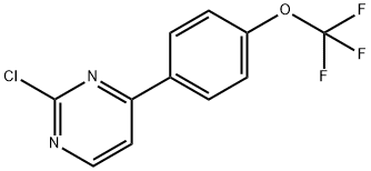 2-Chloro-4-(4-trifluoromethoxy-phenyl)-pyrimidine Struktur