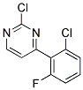 2-Chloro-4-(2-chloro-6-fluoro-phenyl)-pyrimidine Struktur