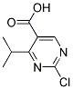 2-chloro-4-(1-methylethyl)pyrimidine-5-carboxylic acid Struktur