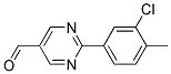 2-(3-chloro-4-methylphenyl)pyrimidine-5-carbaldehyde Struktur