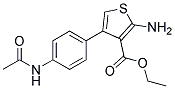 2-AMINO-4-(4-ACETAMINOPHENYL)-THIOPHENE-3-CARBOXYLIC ACID ETHYL ESTER Struktur