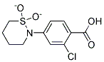 2-CHLORO-4-(1,1-DIOXIDO-1,2-THIAZINAN-2-YL)BENZOIC ACID Struktur