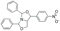 (+/-)-1-(P-NITROPHENYL)-3,5-DIPHENYLDIHYDRO-1H,3H,5H-OXAZOLO(3,4-C)OXAZOLE Struktur