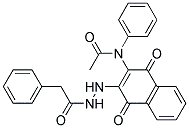 2'-(1,4-DIOXO-3-(N-PHENYLACETAMIDO)-1,4-DIHYDRO-2-NAPHTHYL)-2-PHENYLACETOHYDRAZIDE Struktur