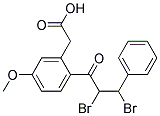 2-(2,3-DIBROMO-3-PHENYLPROPIONYL)-5-METHOXYPHENYLACETATE Struktur