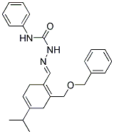 2-BENZYLOXYMETHYL-4-ISOPROPYL-1,4-CYCLOHEXADIENECARBALDEHYDE4-PHENYLSEMICARBAZONE Struktur