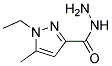 1-Ethyl-5-methyl-1H-pyrazole-3-carboxylicacidhydrazide Struktur