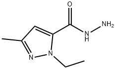 1-Ethyl-3-methyl-1H-pyrazole-5-carboxylicacidhydrazide Struktur