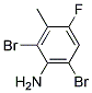 2,6-Dibromo-4-fluoro-3-methylaniline Struktur