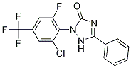 2-(2-Chloro-6-fluoro-4-trifluoromethylphenyl)-1,2-dihydro-5-phenyl-3H-1,2,4-triazol-3-one Struktur