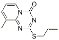 2-(Allylthio)-9-methyl-4H-pyrido[1,2-a](1,3,5)triazin-4-one Struktur