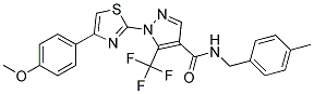 1-(4-(4-Methoxyphenyl)-1,3-thiazol-2-yl)-N-(4-methylbenzyl)-5-(trifluoromethyl)-1H-pyrazole-4-carboxamide Struktur