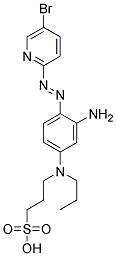 2-(5-BROMO-2-PYRIDYLAZO)-5-[N-N-PROPYL-N-(3-SULFOPROPYL)AMINO]ANILINE Struktur