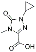 1-CYCLOPROPYL-4-METHYL-5-OXO-1,5-DIHYDRO-4H-1,2,4-TRIAZOL-3-CARBOXYLIC ACID Struktur