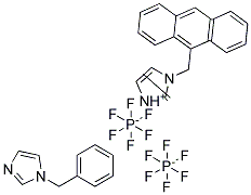 [1-(9-anthracenylmethyl)imidazolium-4-(imidazole-1-ylmethyl)]benzene bis(hexafluorophosphate) Struktur