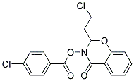 2-(2-CHLOROETHYL)-4-OXO-3,4-DIHYDRO-2H-1,3-BENZOXAZIN-3-YL 4-CHLOROBENZOATE, TECH Struktur