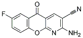 2-AMINO-7-FLUORO-5-OXO-5H-CHROMENO[2,3-B]PYRIDINE-3-CARBONITRILE Struktur