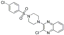 2-CHLORO-3-{4-[(4-CHLOROPHENYL)SULPHONYL]PIPERAZINO}QUINOXALINE Struktur