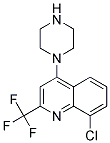 1-[8-CHLORO-2-(TRIFLUOROMETHYL)QUINOL-4-YL]PIPERAZIN Struktur