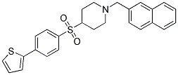 1-(2-NAPHTHYLMETHYL)-4-([4-(2-THIENYL)PHENYL]SULFONYL)PIPERIDINE Struktur