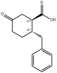 (1S,2R)-2-BENZYL-5-OXO-CYCLOHEXANECARBOXYLIC ACID Struktur