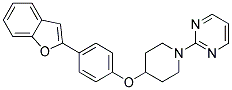 2-(4-[4-(1-BENZOFURAN-2-YL)PHENOXY]PIPERIDIN-1-YL)PYRIMIDINE Struktur