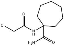 1-(2-CHLORO-ACETYLAMINO)-CYCLOHEPTANECARBOXYLIC ACID AMIDE Struktur