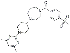 1-[1-(4,6-DIMETHYLPYRIMIDIN-2-YL)PIPERIDIN-4-YL]-4-[4-(METHYLSULFONYL)BENZOYL]-1,4-DIAZEPANE Struktur