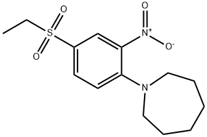 1-[4-(ETHYLSULFONYL)-2-NITROPHENYL]HEXAMETHYLENEIMINE Struktur