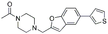 1-ACETYL-4-([5-(3-THIENYL)-1-BENZOFURAN-2-YL]METHYL)PIPERAZINE Struktur