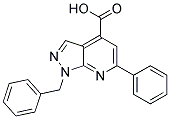 1-BENZYL-6-PHENYL-1H-PYRAZOLO[3,4-B]PYRIDINE-4-CARBOXYLIC ACID Struktur