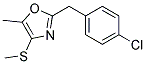 2-(4-CHLORO-BENZYL)-5-METHYL-4-METHYLSULFANYL-OXAZOLE Struktur