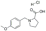 1-(4-METHOXY-BENZYL)-PYRROLIDINE-2-CARBOXYLIC ACID HYDROCHLORIDE Struktur