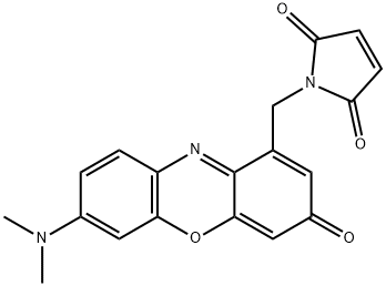 1-N-MALEINIMIDOMETHYL-7-DIMETHYLAMINO-3H-PHENOXAZINE-3-ONE Struktur