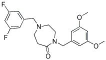 1-(3,5-DIFLUOROBENZYL)-4-(3,5-DIMETHOXYBENZYL)-1,4-DIAZEPAN-5-ONE Struktur