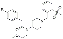 2-(4-FLUOROPHENYL)-N-(2-METHOXYETHYL)-N-(1-[2-(METHYLSULFONYL)BENZYL]PIPERIDIN-4-YL)ACETAMIDE Struktur