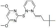 1-(TERT-BUTYL)-1,2-DIAZA-3-[2-[(4,6-DIMETHOXYPYRIMIDIN-2-YL)THIO]PHENYL]PROP-2-ENE Struktur