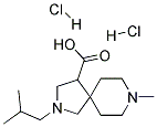 2-ISOBUTYL-8-METHYL-2,8-DIAZA-SPIRO[4.5]DECANE-4-CARBOXYLIC ACID DIHYDROCHLORIDE Struktur