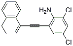 2,4-DICHLORO-6-(3,4-DIHYDRO-NAPHTHALEN-1-YLETHYNYL)-PHENYLAMINE Struktur