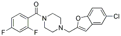 1-[(5-CHLORO-1-BENZOFURAN-2-YL)METHYL]-4-(2,4-DIFLUOROBENZOYL)PIPERAZINE Struktur