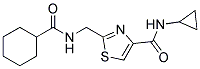 2-([(CYCLOHEXYLCARBONYL)AMINO]METHYL)-N-CYCLOPROPYL-1,3-THIAZOLE-4-CARBOXAMIDE Struktur