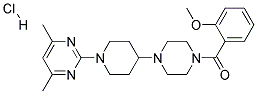 2-(4-[4-(2-METHOXYBENZOYL)PIPERAZIN-1-YL]PIPERIDIN-1-YL)-4,6-DIMETHYLPYRIMIDINE HYDROCHLORIDE Struktur