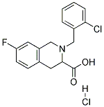 2-(2-CHLORO-BENZYL)-7-FLUORO-1,2,3,4-TETRAHYDRO-ISOQUINOLINE-3-CARBOXYLIC ACID HYDROCHLORIDE Struktur