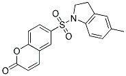 2,3-DIHYDRO-5-METHYL-1-[(2-OXO-1-BENZOPYRAN-6-YL)SULPHONYL]-(1H)-INDOLE Struktur