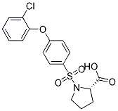 1-([4-(2-CHLOROPHENOXY)PHENYL]SULFONYL)PROLINE Struktur