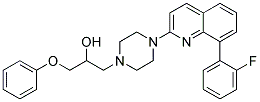 1-(4-[8-(2-FLUOROPHENYL)QUINOLIN-2-YL]PIPERAZIN-1-YL)-3-PHENOXYPROPAN-2-OL Struktur